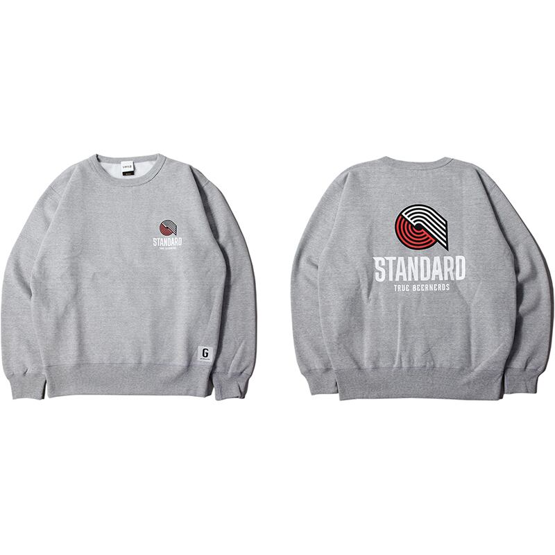 AERON STANDARD × game clothing ORIGINAL CREWNECK SWEAT gray
