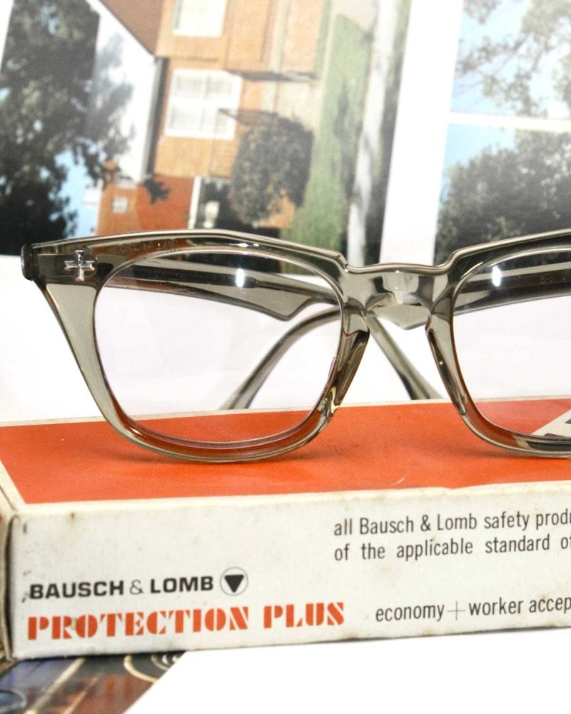 BAUSCH & LOMB Vintage Glasses [1960s-] Safety Cross Hinge Clear 46