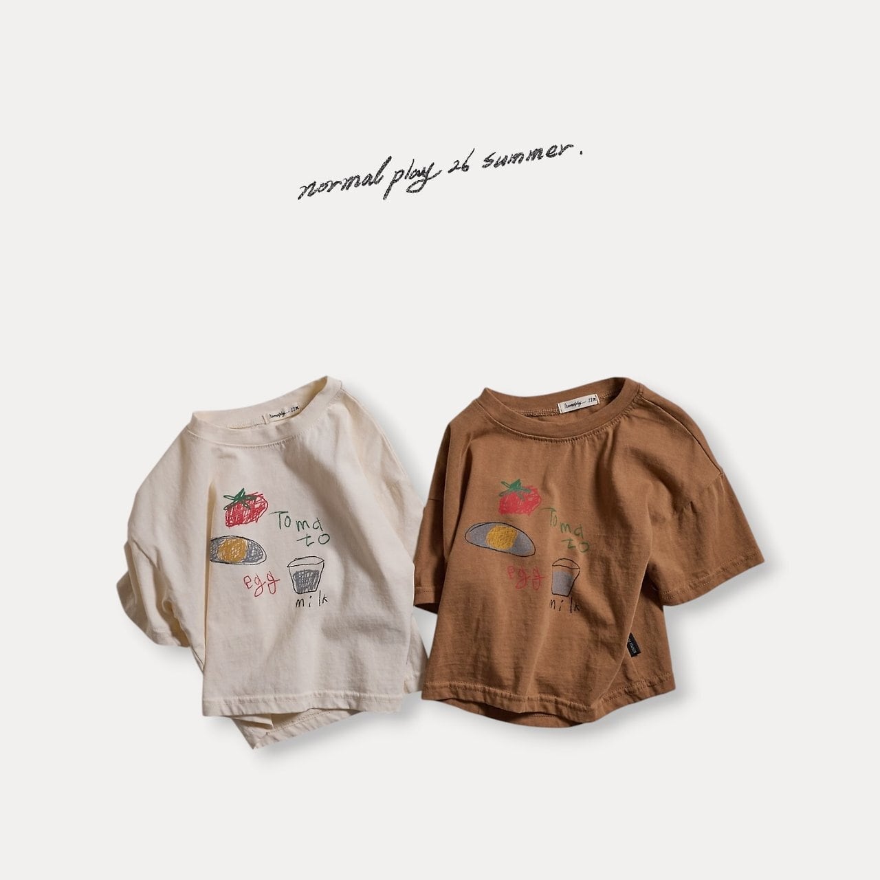 《即納》送料無料【normal play】Egg Half Sleeve Tee