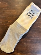 chi-bee ビューンソックス　グレー/ホワイト