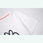 フリーハンドドローイング フラワープリントTシャツ i0390