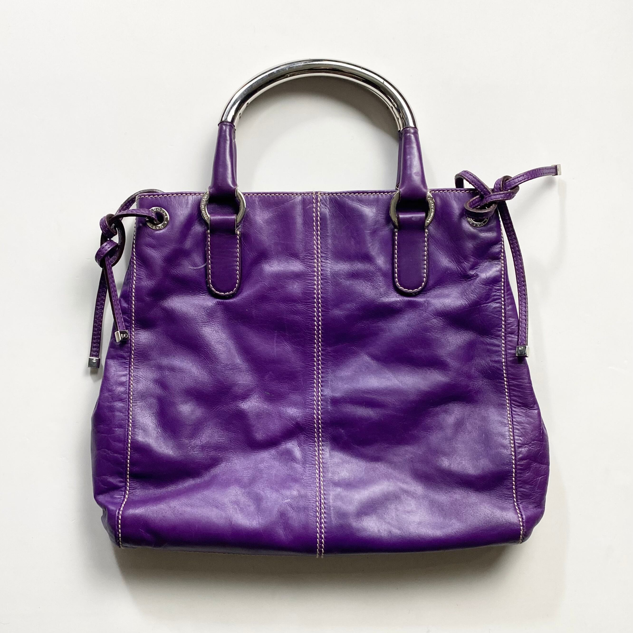 DOLCE&GABBANA purple leather hand bag “miss elsie” | NOIR ONLINE