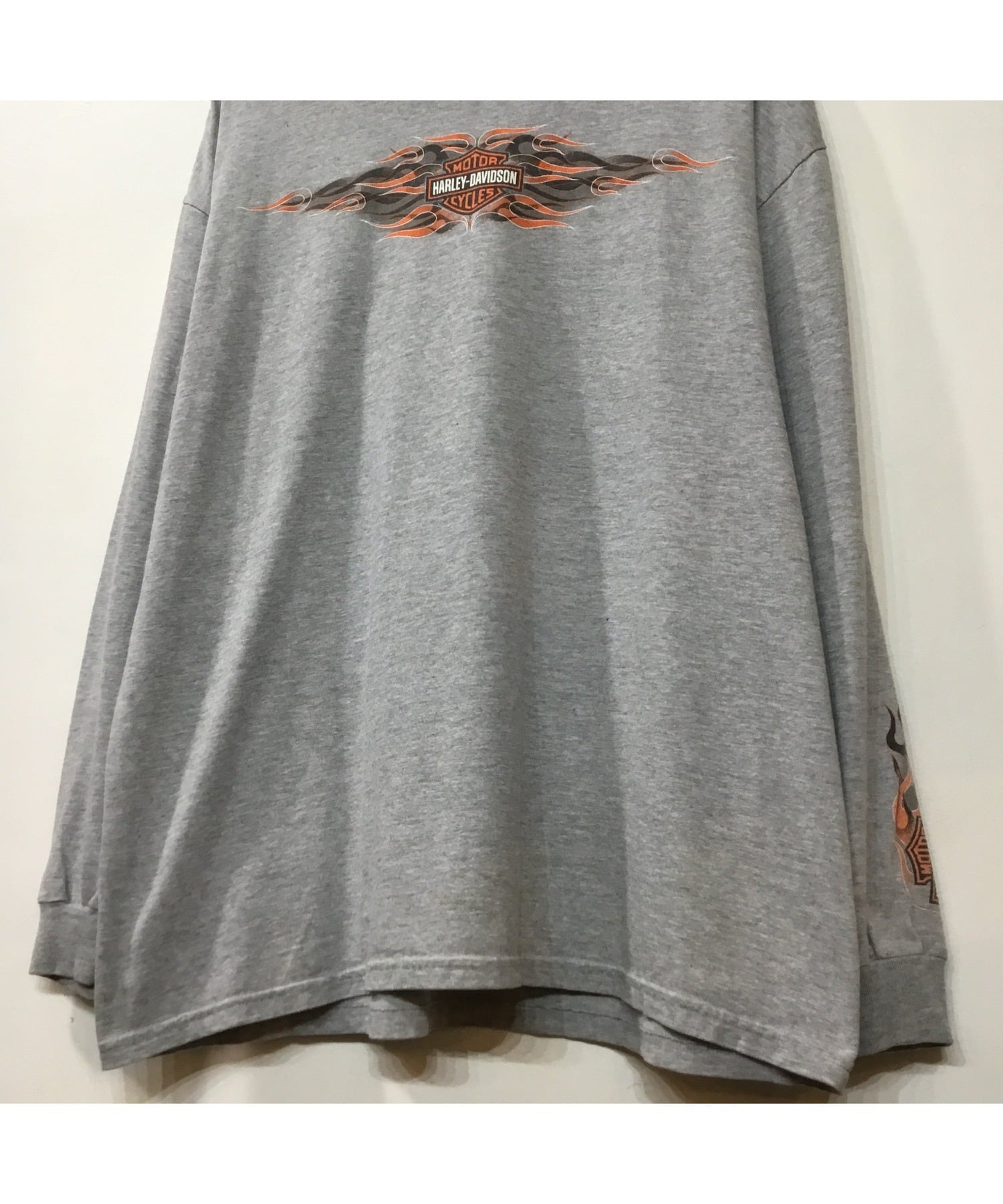 04 Harley-Davidson ハーレーダビッドソン 長袖Tシャツ グレーTシャツ