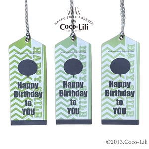 3type card tag／Happy Birthday／MOEGI 萌黄