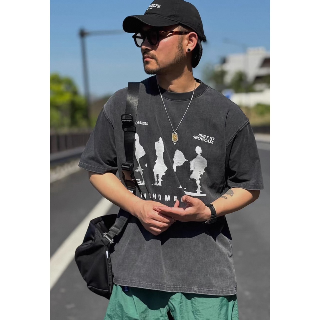 Washed silhouette graphic tee 1433 - 6