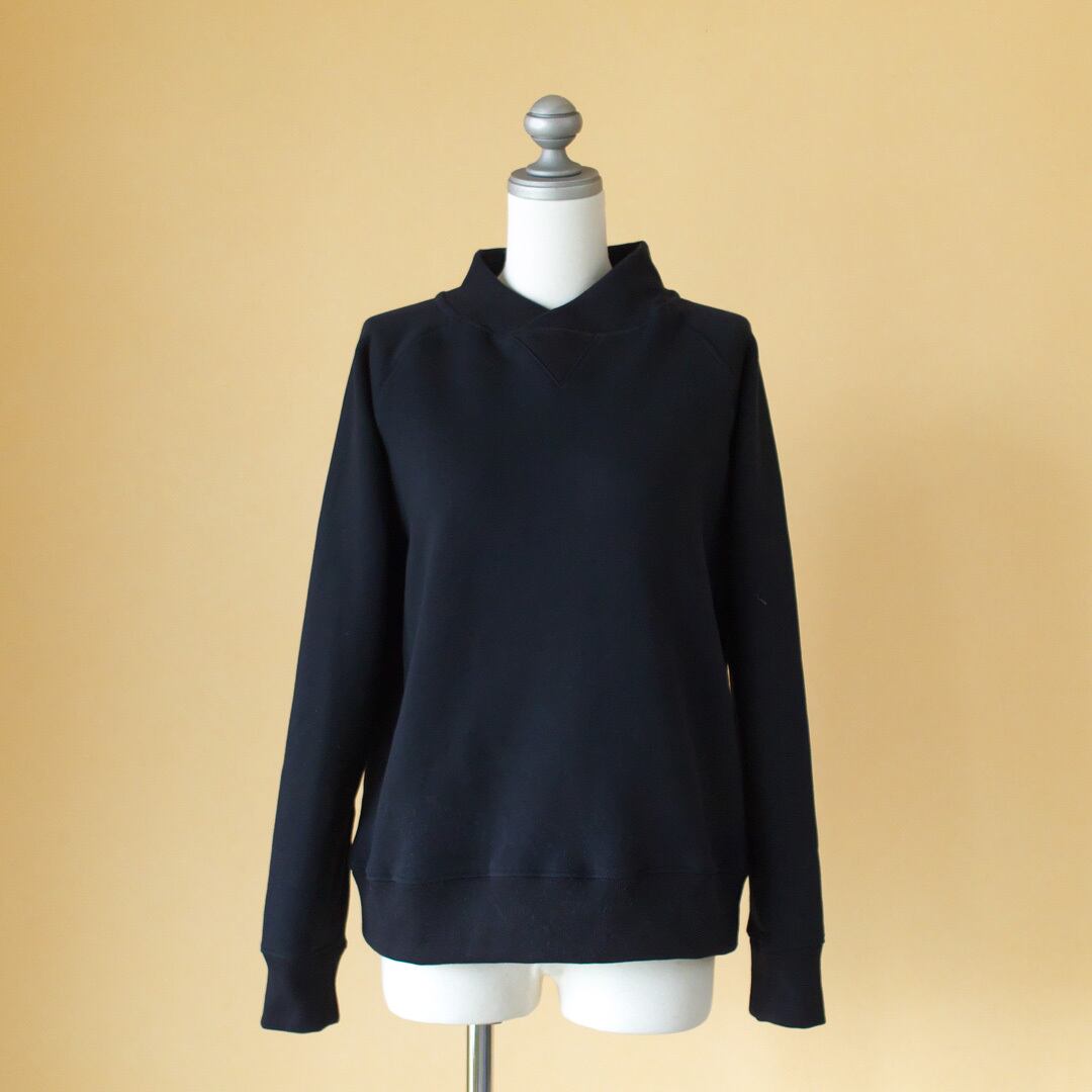 atelier naruse アトリエナルセ モックネックスウェット・ダークネイビー