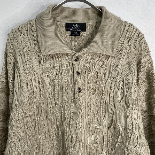 Coogi type 3Dニットポロシャツ 90s XXL ビッグサイズ | 古着屋 Uan
