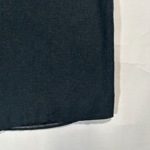11206 半袖ワークシャツ ストライプデザイン ブラック 刺繍 XL