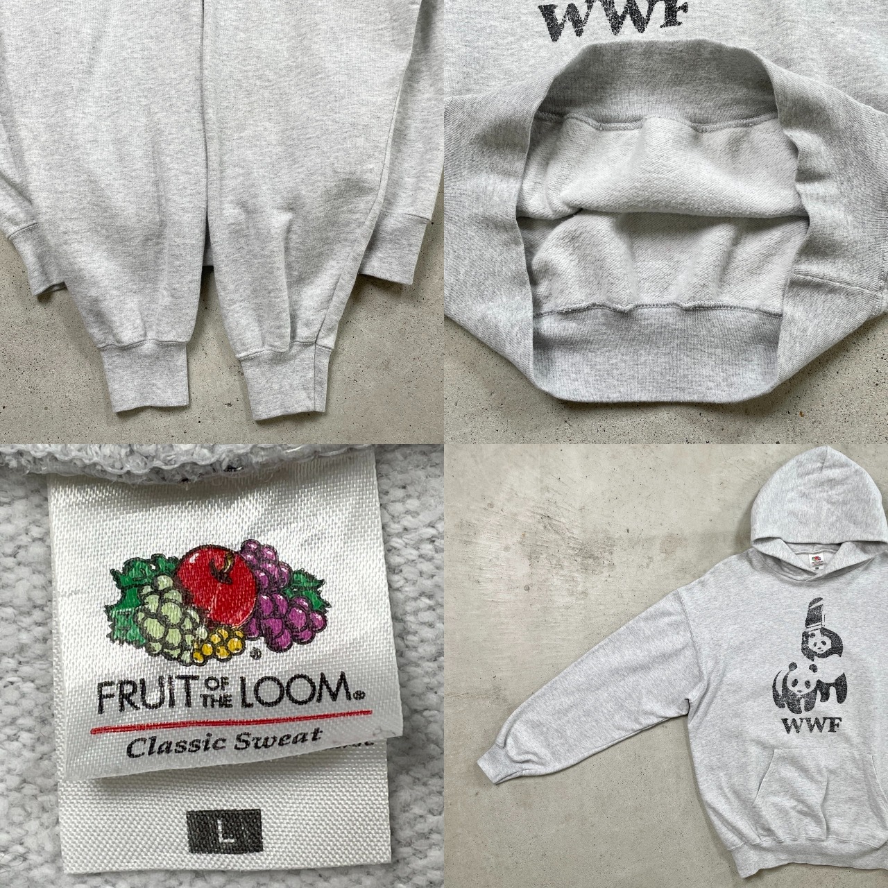 00年代 WWF パンダ プロレス パロディプリント スウェットシャツ 