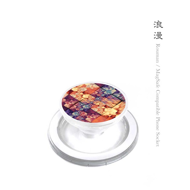 浪漫 - 和風 クリアスマホソケット/MagSafe対応