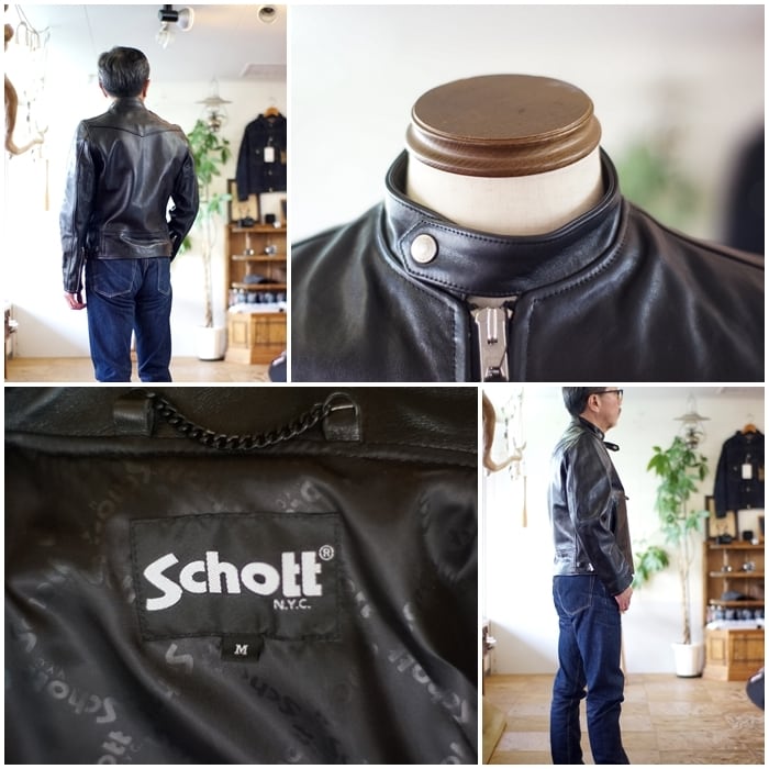 Schott ショット シングル ライダース レザージャケット 3950078