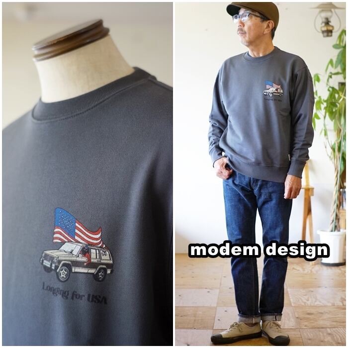 modem design  デニムシャツ