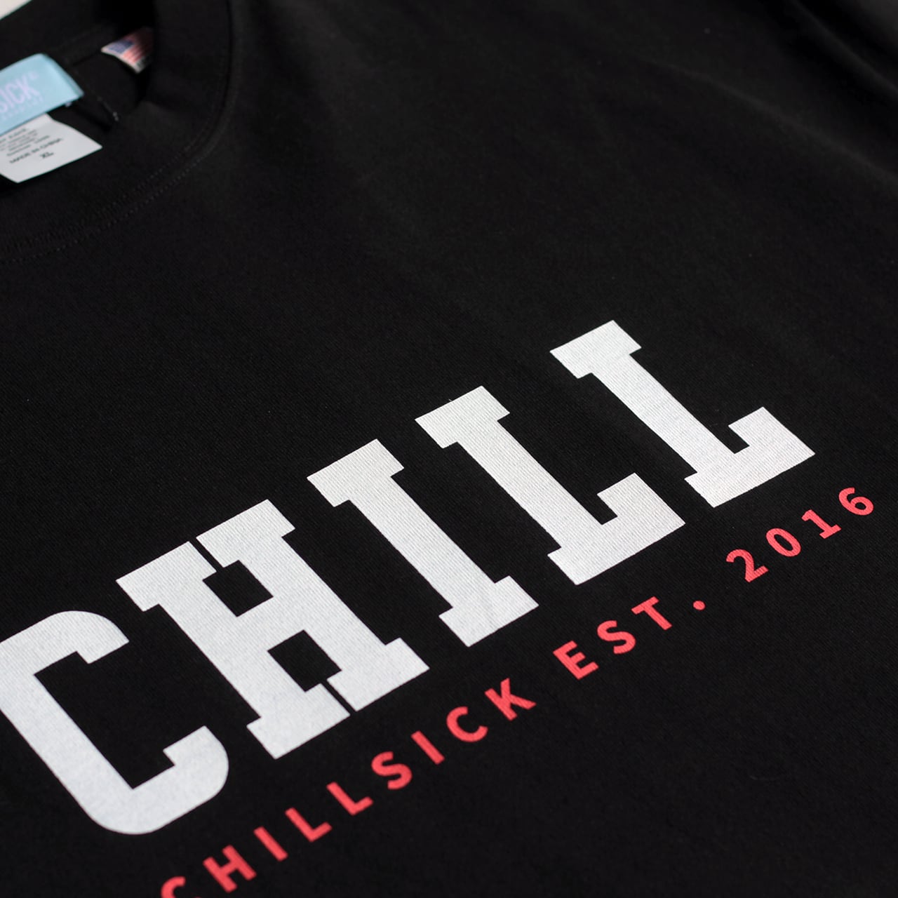CHILL Tee 【DEEP BLACK】 | CHILLSICK ONLINE STORE