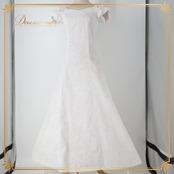 フラダンス 衣装 ワンピース ドレス マーメイドライン エムエムジェイ ホワイト系 MermaidLine MMJ 日本製 ワンカラー フリル かわいい 華やか 上品 きれい 明るい 白 ハワイアン アロハ ハワイアンプリント フラ ダンス レッスン 練習