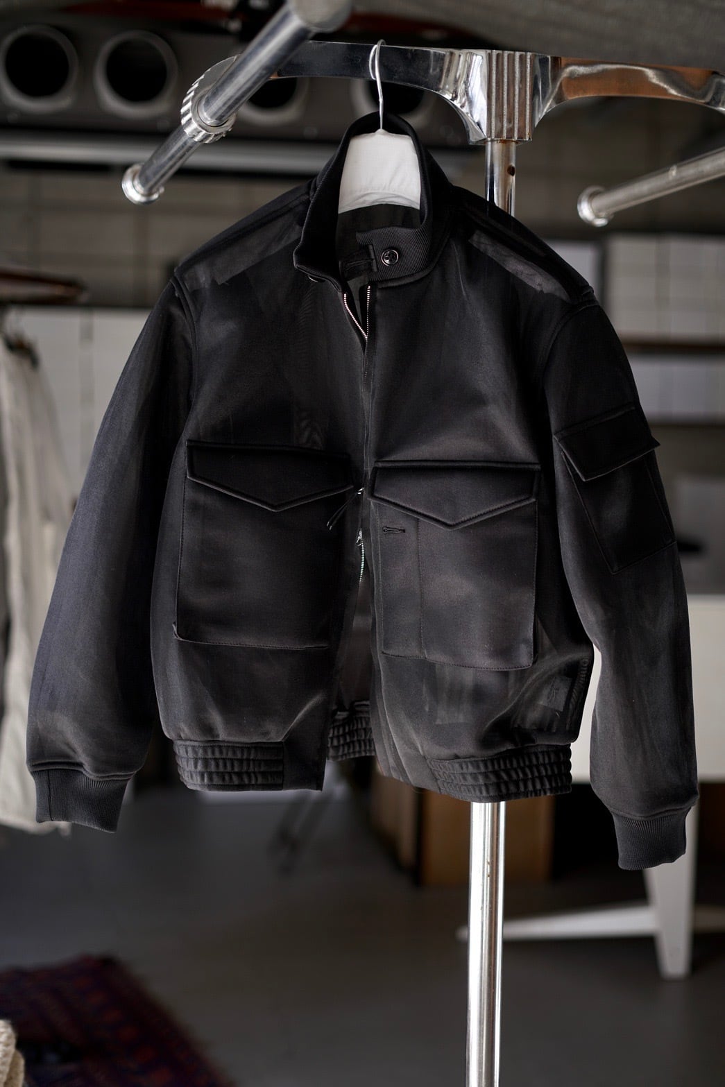 HYKE / SHEER WEP JACKET (BLACK , BEIGE , OLIVE DRAB) | JUQUI Online