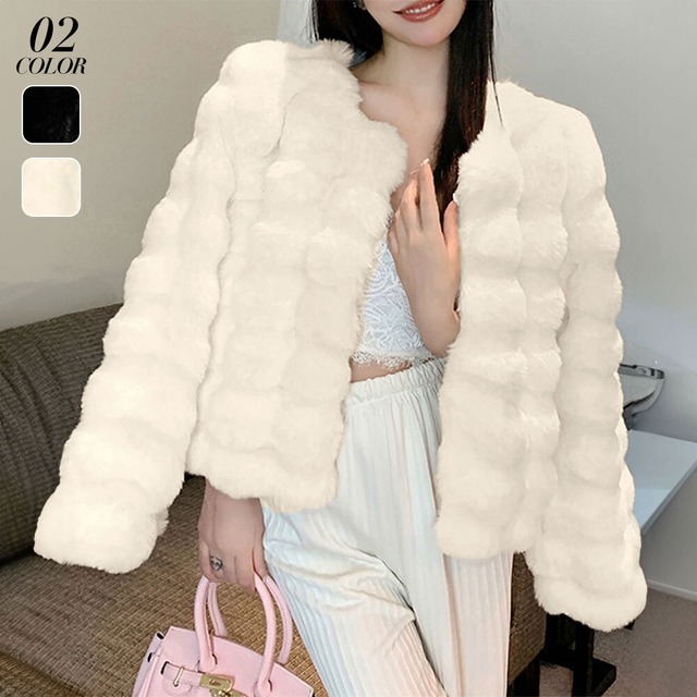 エコファー ジャケット レディース 韓国 秋冬 アウター おしゃれ きれいめ 大人 かわいい ショート丈 防寒 保温 上品 通勤 ビジネス OL 大人可愛い 大人女子