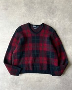 90s Ralph Lauren Tartan Check V-Neck Wool Knit