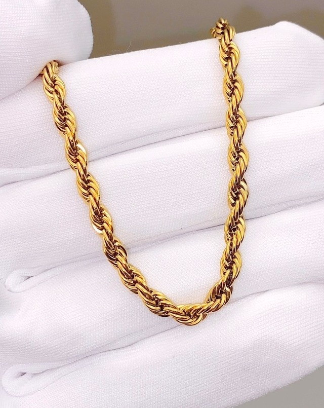 《豊かな幸せへと育っていく》紡（つむぎ）/ FRENCH ROPE CHAIN NECKLACE［A822］