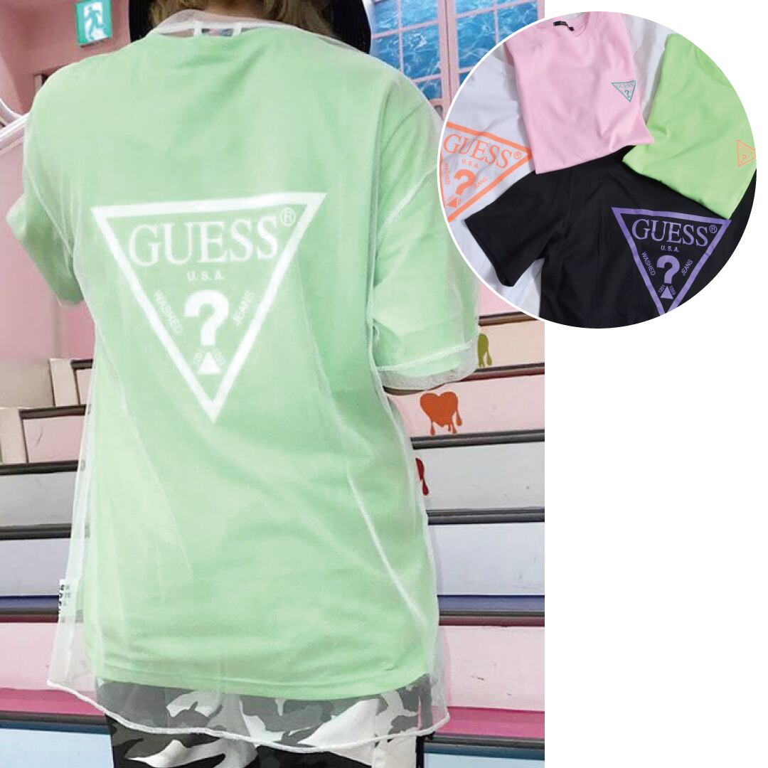 70%OFF】GUESS BACK BIG カラフルロゴT | VOLCAN&APHRODITE