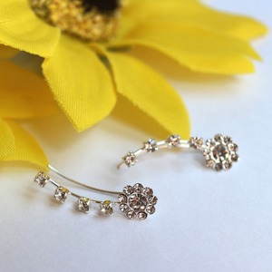 s925 ひまわりシルバーイヤーカフ