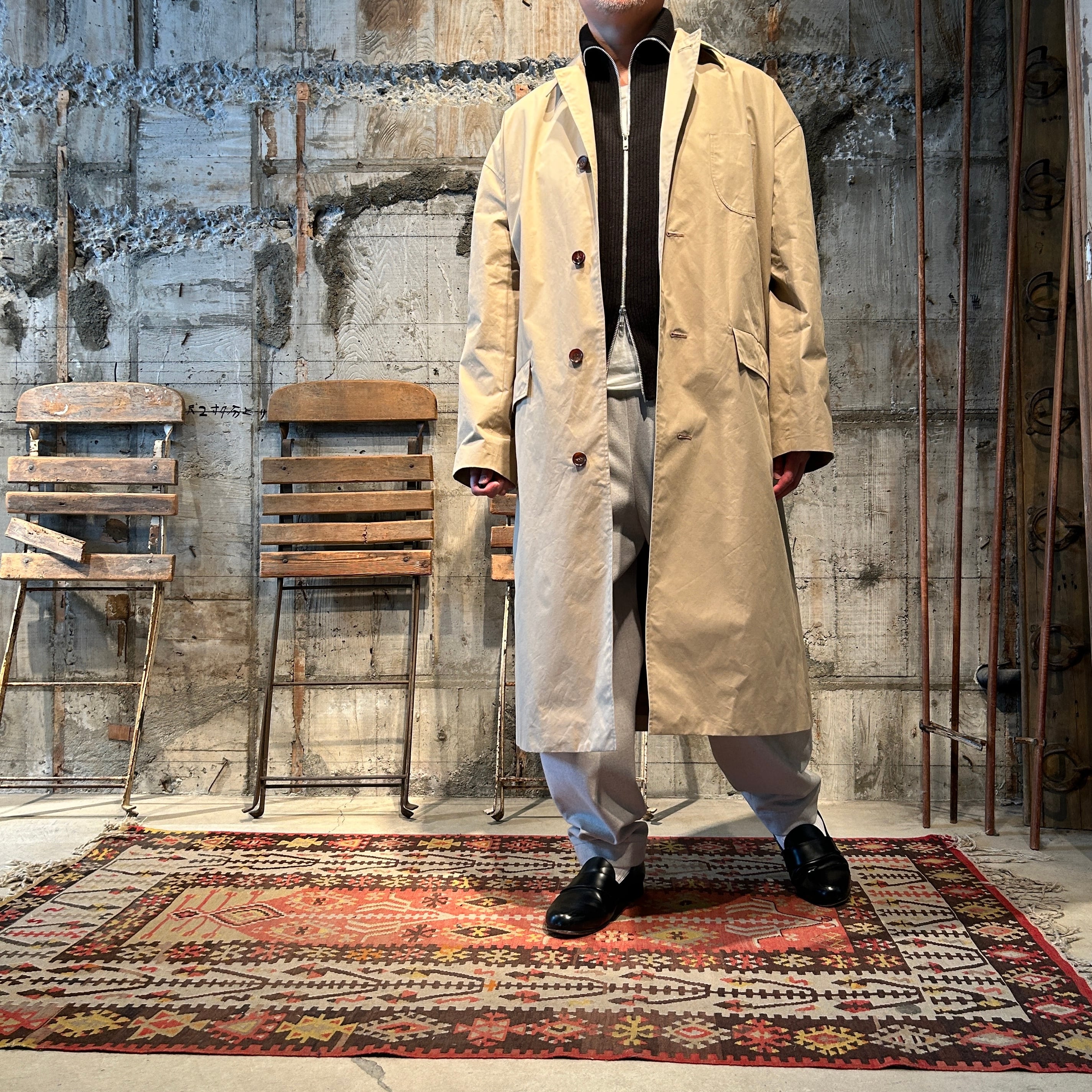 【新品タグ付き】Dessin de mode トレンチコート STUDIOUS Dessin de mode/デッサンデモード】ノーカラートレンチコート