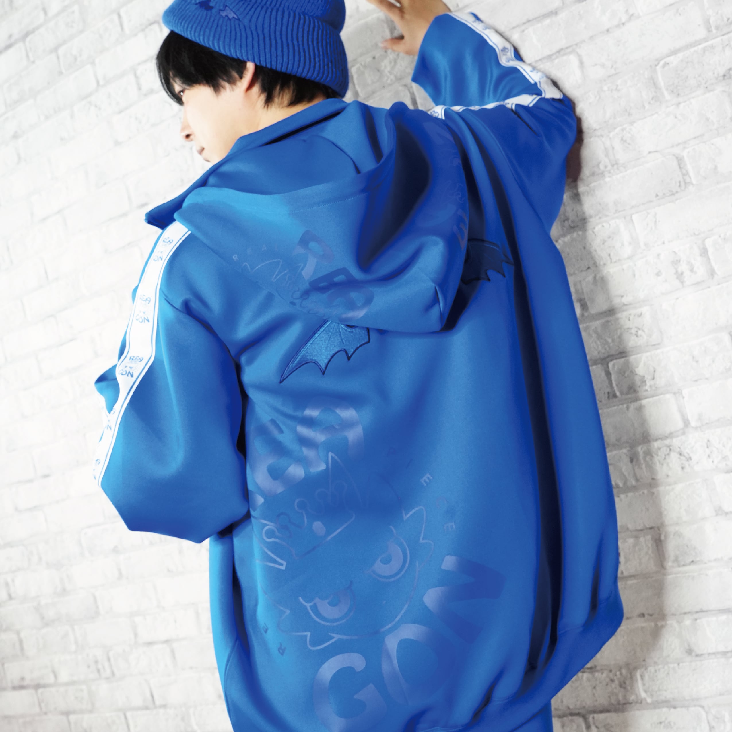 ルグランブルー レザー風加工ジャージ ルグランブルー レザー風加工ジャージ