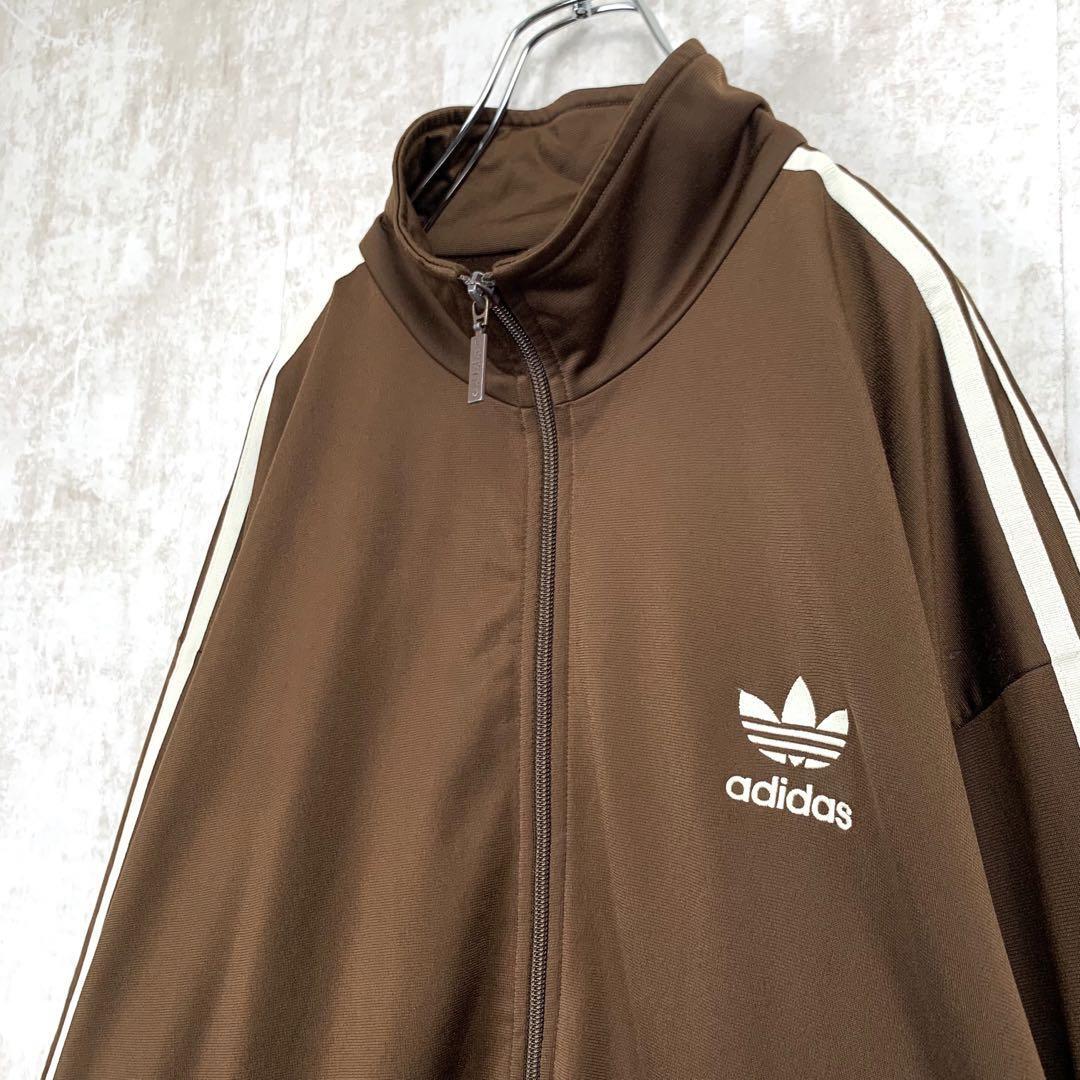 adidas トラックジャケット 90s ベージュ ブラウン　在原みゆ紀