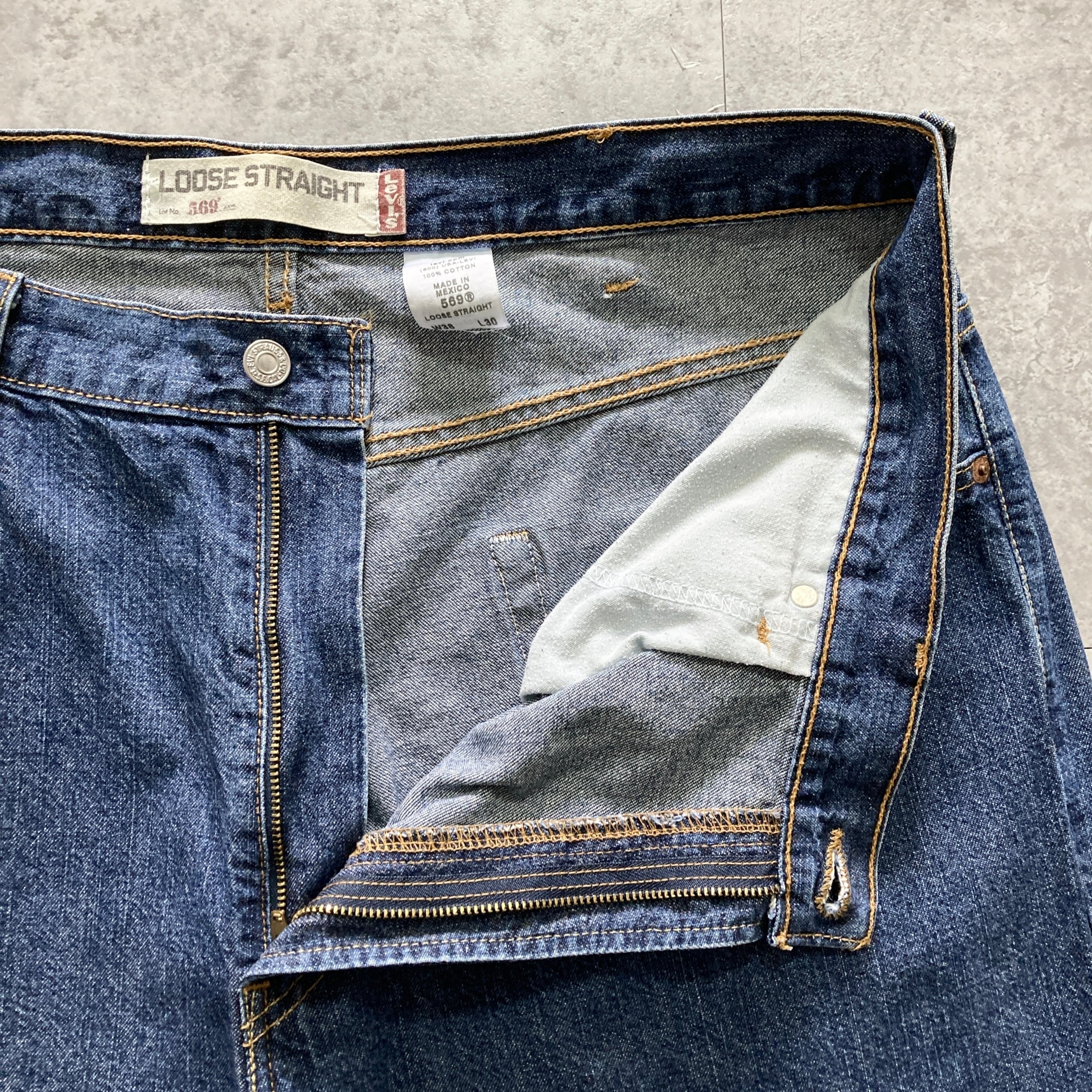 W38 L30】00's Levi's 569 リーバイス 06年製 ジッパーフライ ビッグ