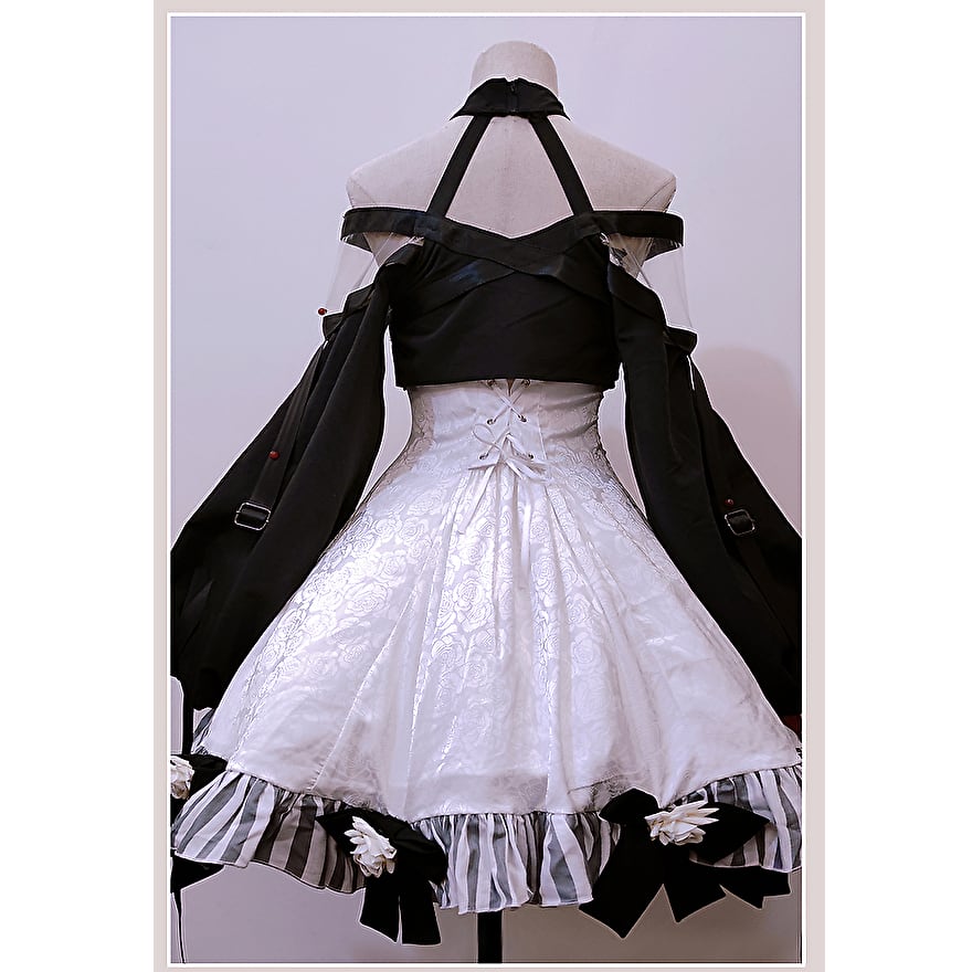 ゴスロリ・ロリータドレス・オフショルダー Off Shoulder Layered Skirt Lolita Dress – ロリータ