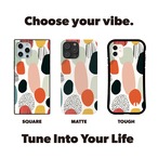 受注生産 iPhoneケース 大きな有機形のレトロポップ柄｜レトロポップ PABS098B