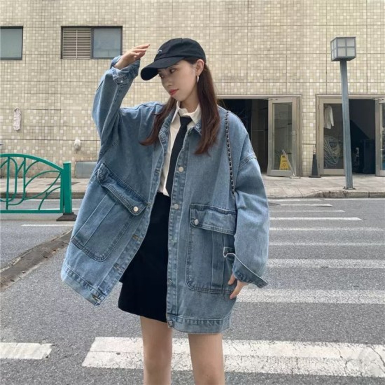 デニムジャケット レディース 長袖 Gジャン 大きいサイズ ゆったり 