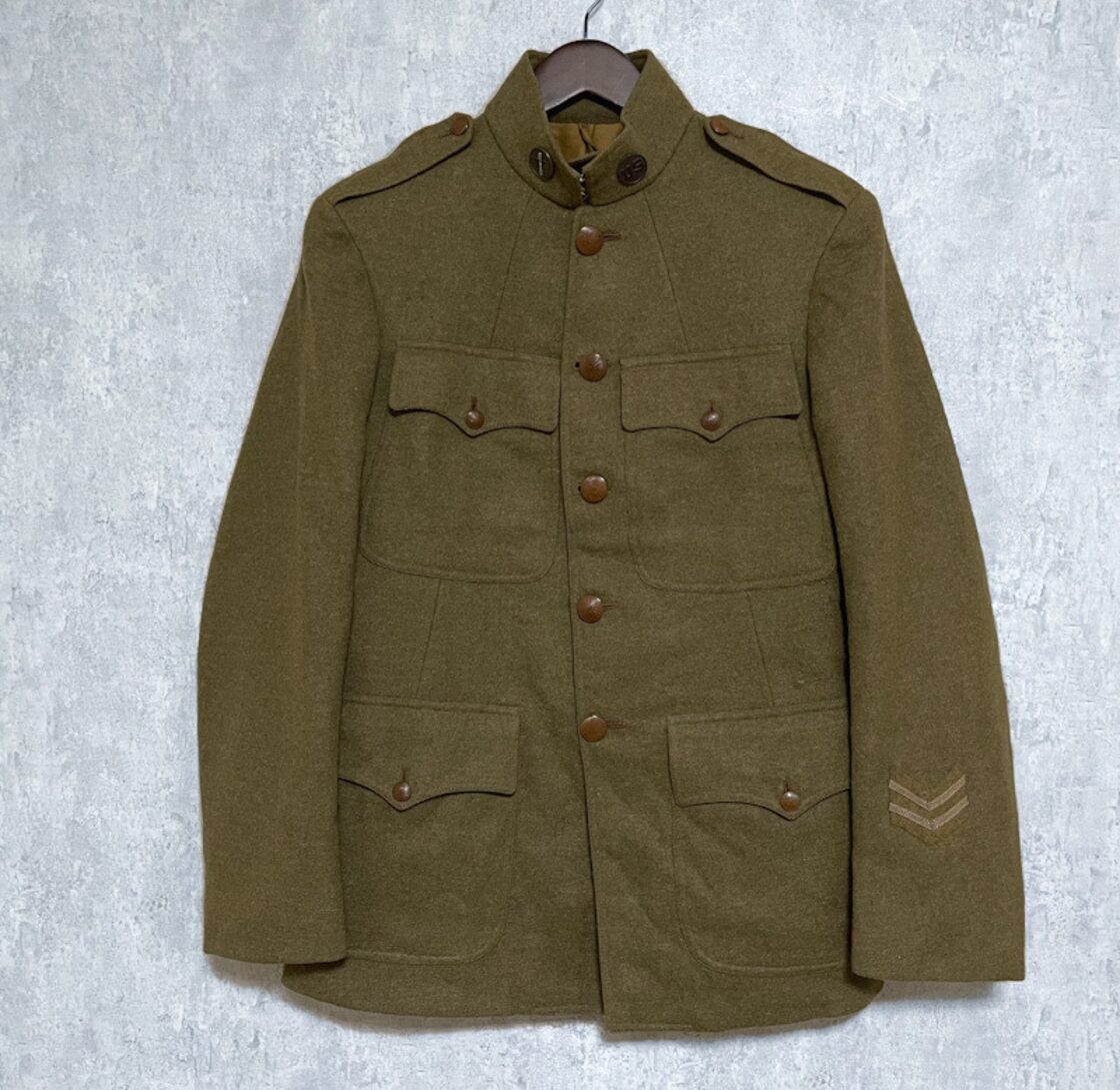 US.ARMY WW1 米軍 実物 将校用 オフィサー サービスコート ウール 