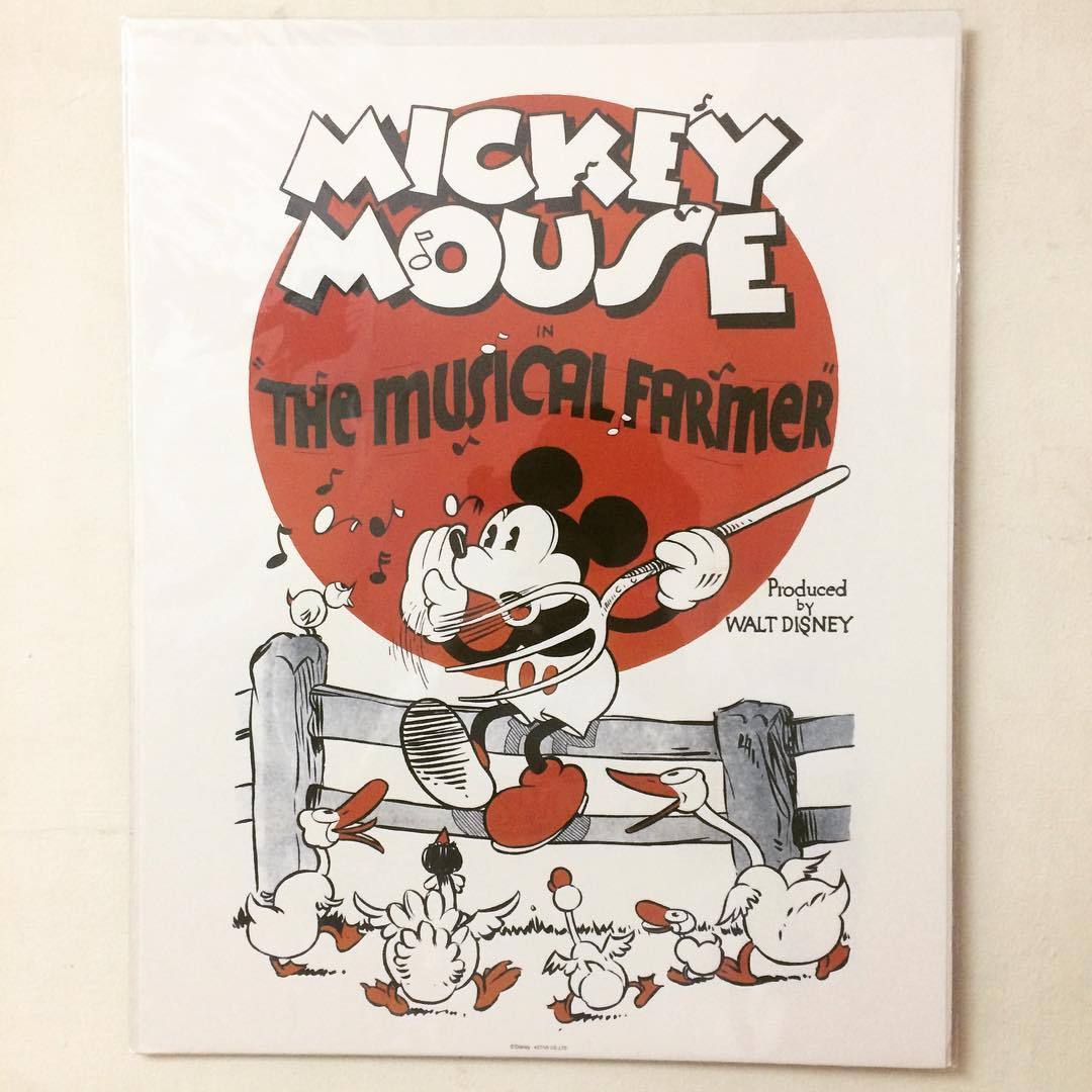 ポスター「ディズニー　ミッキーマウス　ミッキーの陽気な農夫」●Mickey Mouse - 画像1
