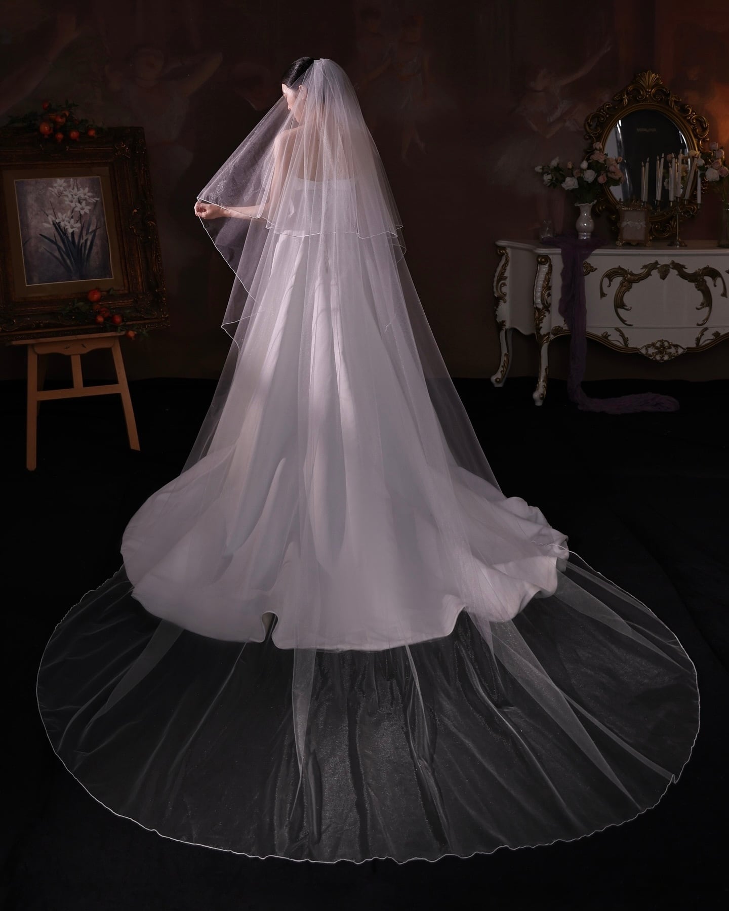 エアリーコードロングウェディングベール【VL2512-04】