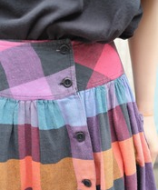 【送料無料】"Rene derhy" check skirt