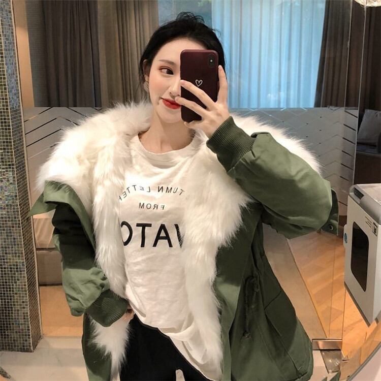 絶賛の衣装 早い者勝ち 韓国版 縫付 厚手 インナー 綿の服 コート ゆったりする 中・長セクション上品映え