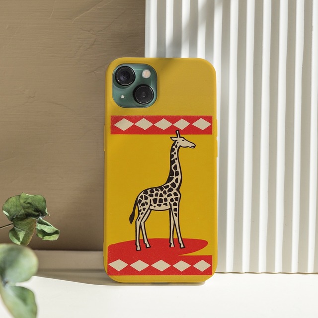 iPhoneケース キリン 北欧レトロポップ｜動物柄のレトロポップ NOR095