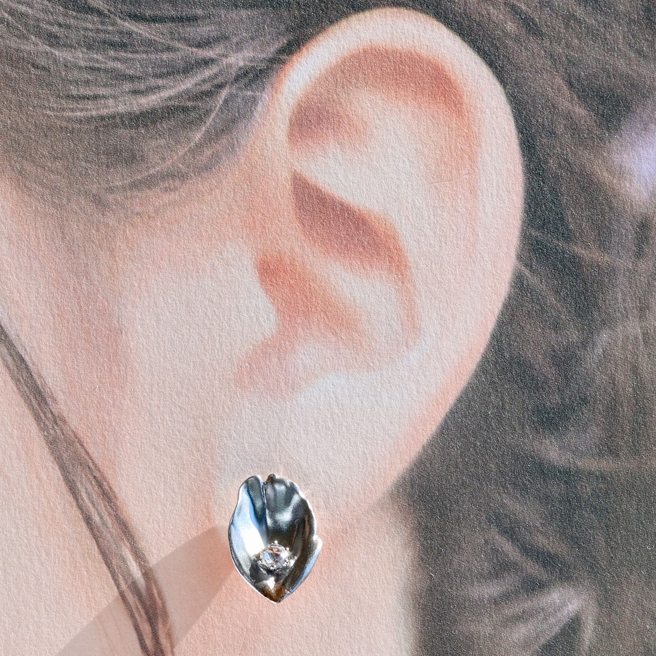 K18 WG コデラトモコ ローズカット ダイヤモンド 0.18ct ピアス 小寺  