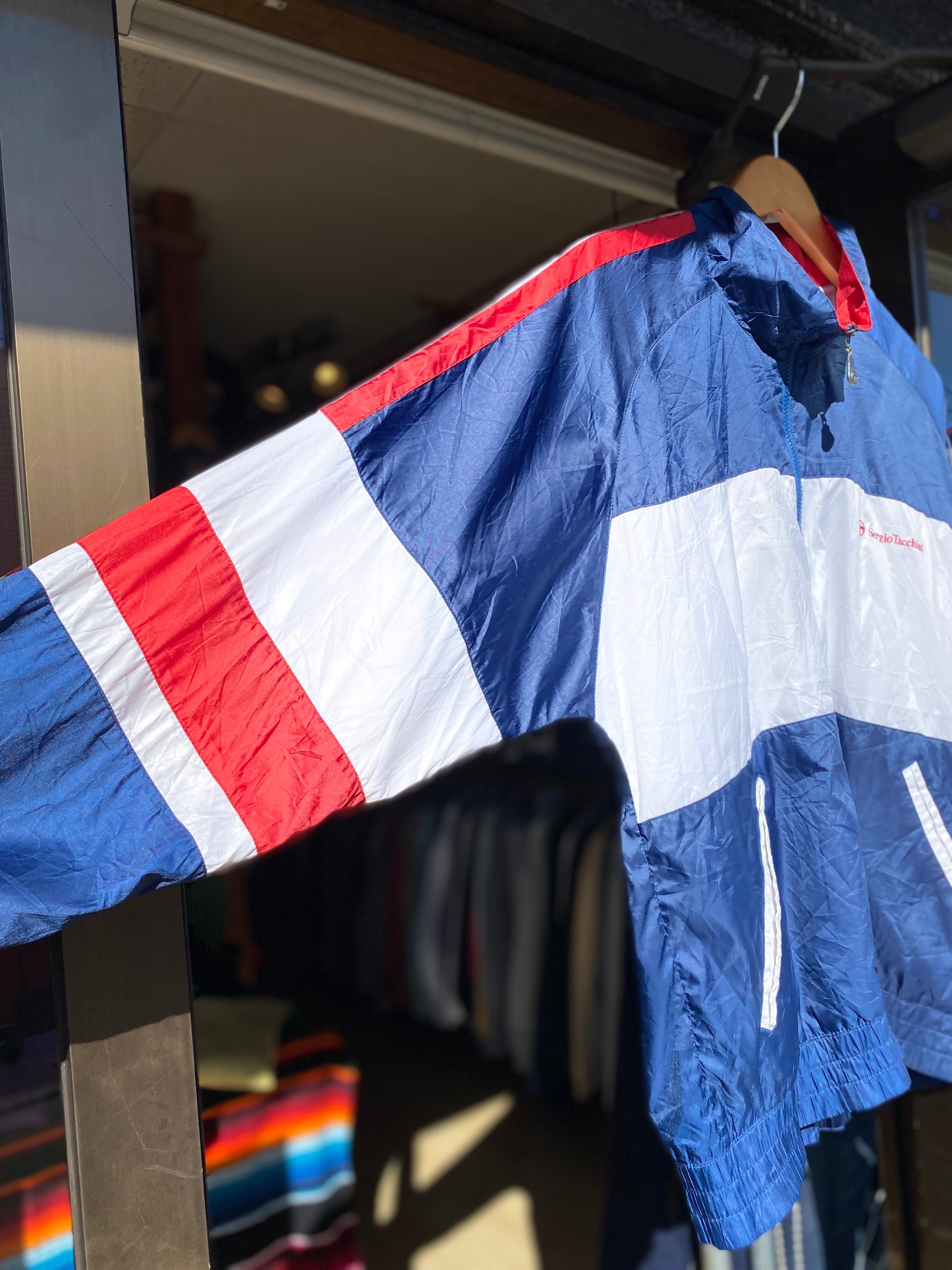 90's Sergio Tacchini ナイロントラックジャケット 実寸Lサイズ程