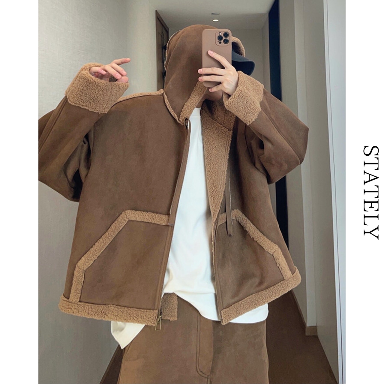 Boa Trim フェイクムートンZip Jacket_O51・画像12