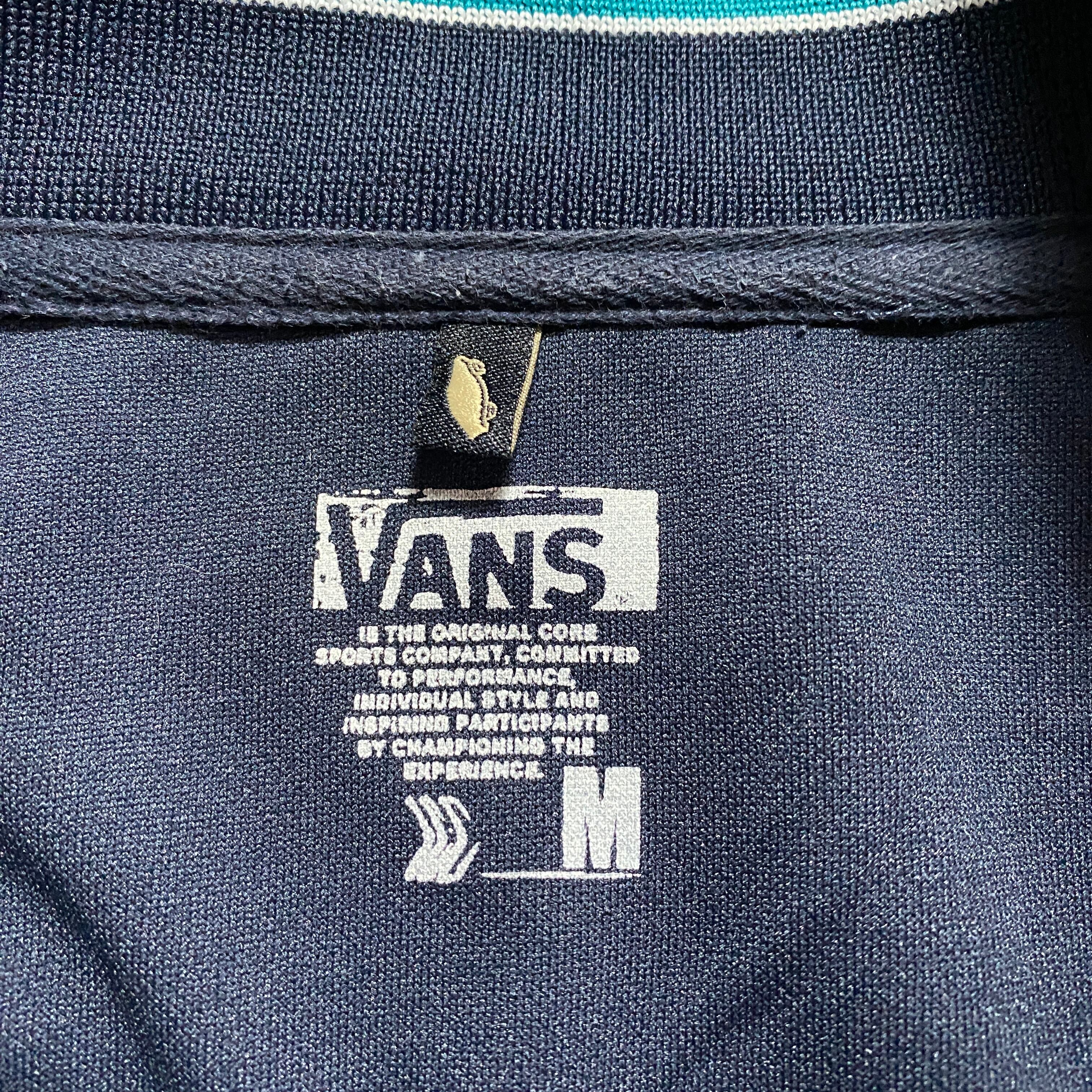90's old VANS バンズ 刺繍ワンポイント ラインリブ ジャージ 90's old VANS バンズ 刺繍ワンポイント ラインリブ ジャージ