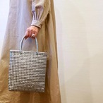 【1点のみ 20%off ¥49,500→¥39,600】Leather mesh mini bag(シルバーカラー）