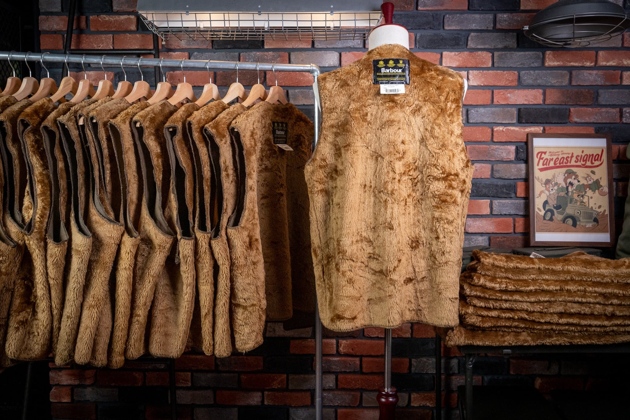 A55】Barbour 3warrant Pile Linner Vest 