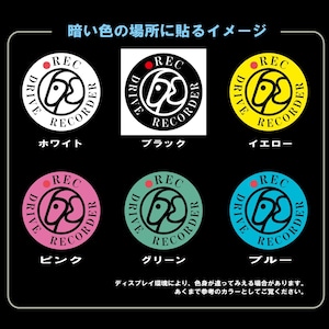 ひつじ　オリジナル　カメラ　ドラレコ　ドライブレコーダー　ステッカー　カッティングシート　REC　撮影中　搭載車　車載カメラ　あおり運転防止　防犯　かわいい　シンプル　防水　耐水