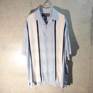 NatNast Silk Open Collar 2Tone Shirt