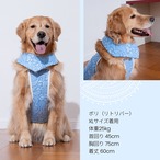 【puppygallery公式】Paisley Lover cooling bandana blue Ｓ-2XL