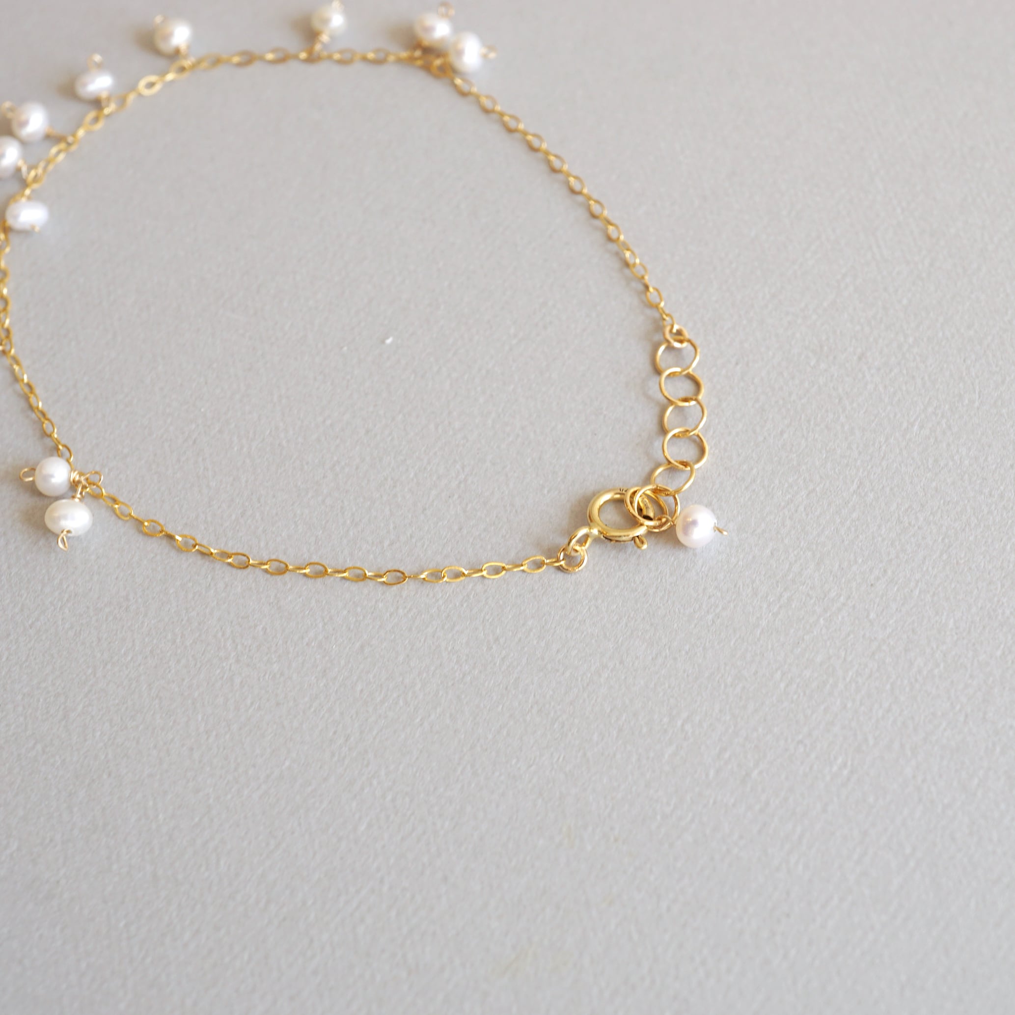 14KGF 淡水パールランダムブレスレット | temtem