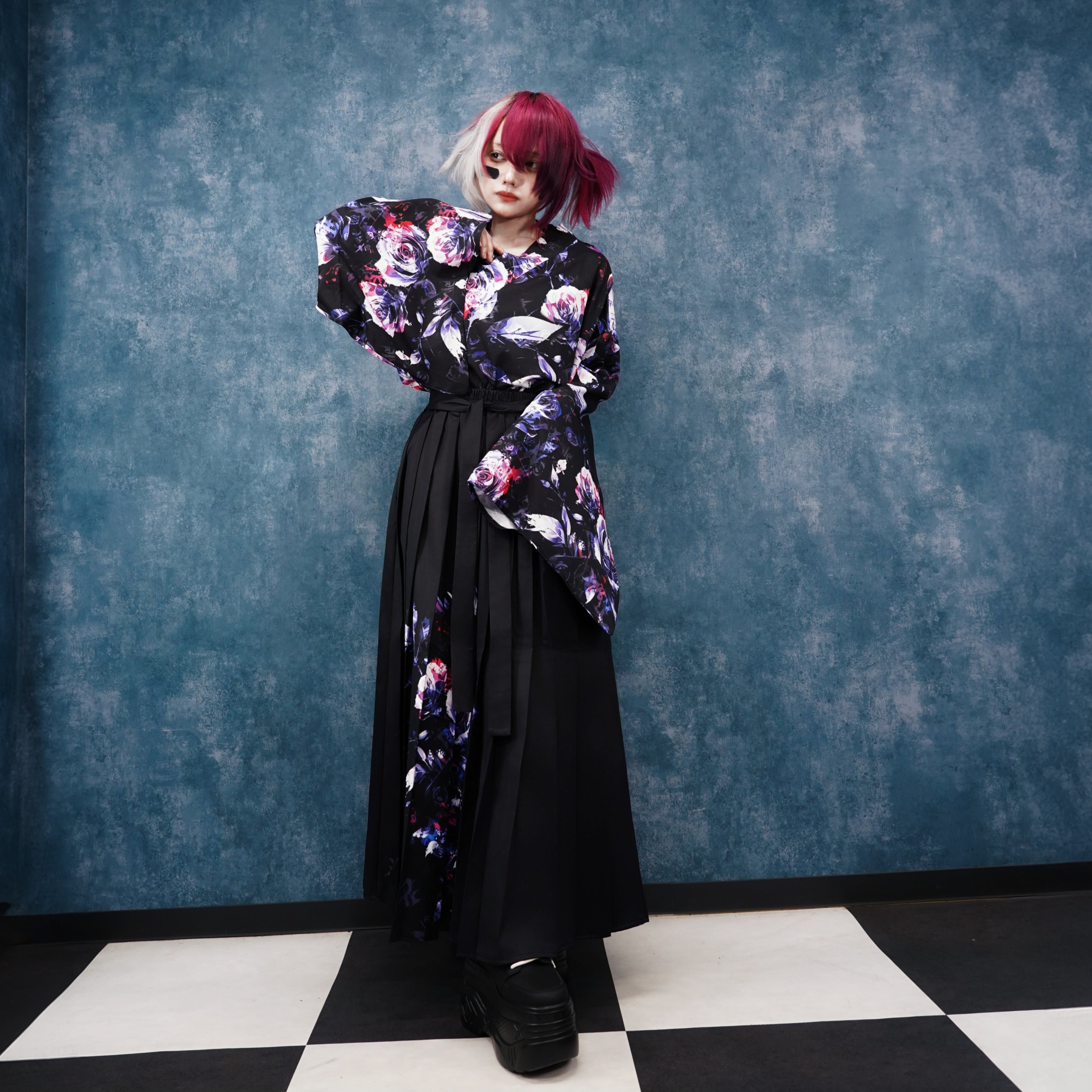 軽量着物袖UNISEXプルオーバー【和柄薔薇】 | NIER CLOTHING