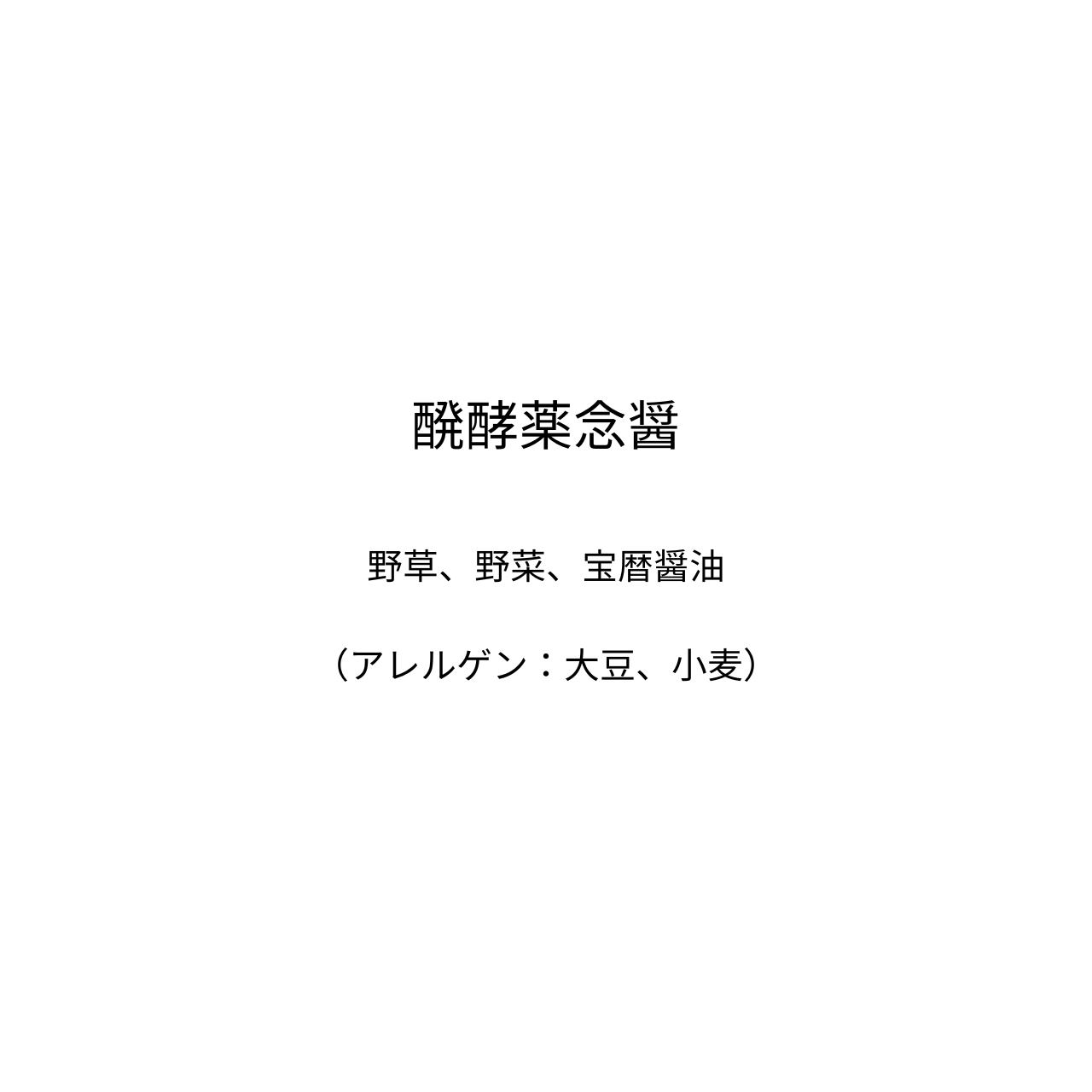 醗酵薬念醤〜満ち満ちた野草たち/風味と旨みと野菜と醗酵のMetamorphose～（90g）【四代目醗酵職人】