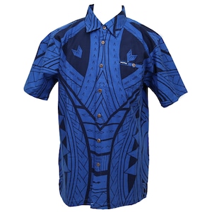 Aloha Shirt 2019 Tribal Blue【Size:L】